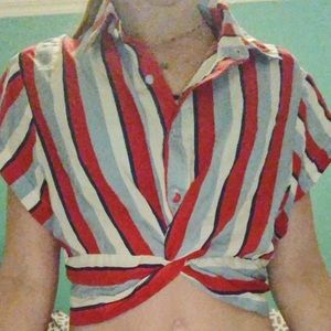 Striped Cropped Top